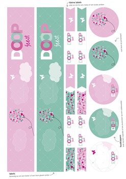 printable doopsel 'lief meisje' - labels